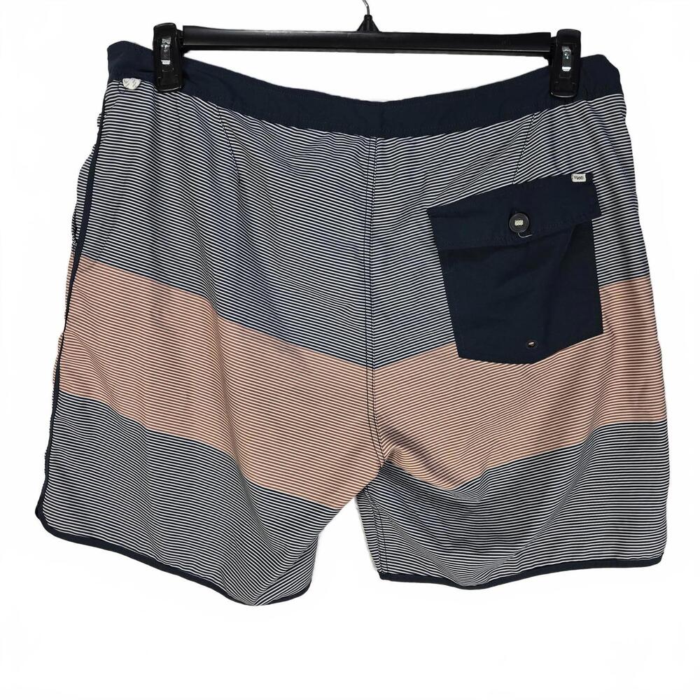 Vuori Cruise Boardshorts Mens 38 Blue Stripe Performance Swim Trunks - READ - Picture 2 of 9